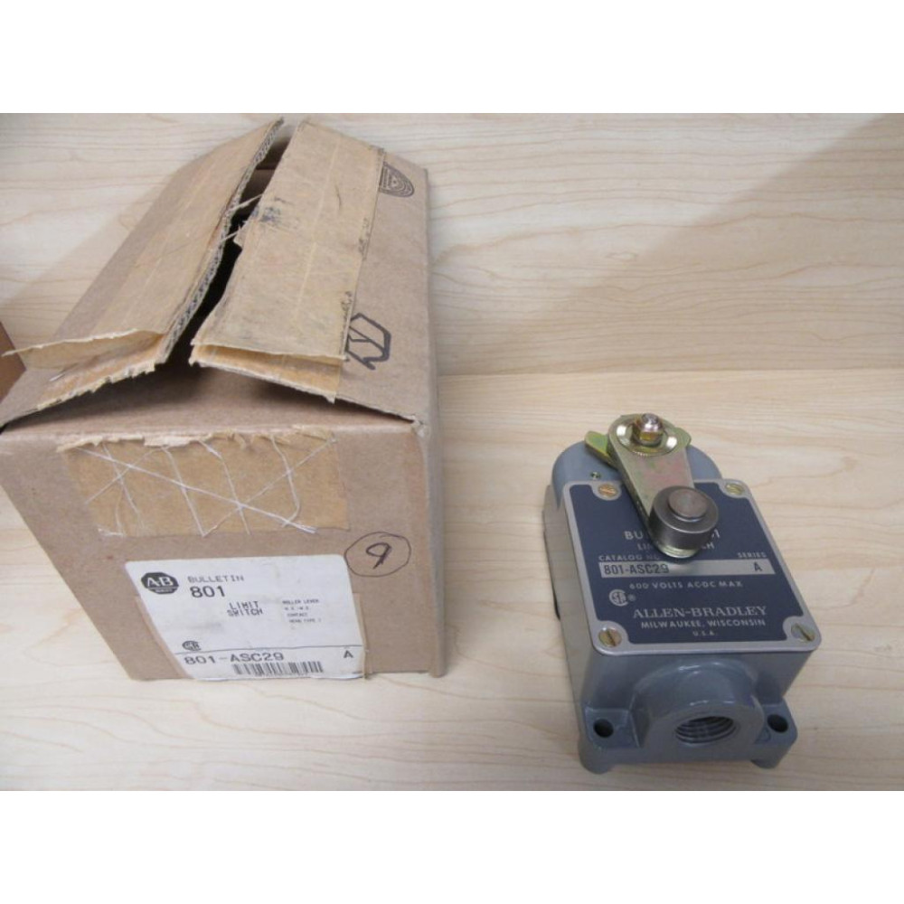 Allen Bradley 801-ASC2-9 Limit Switch wRoller Lever 801ASC29