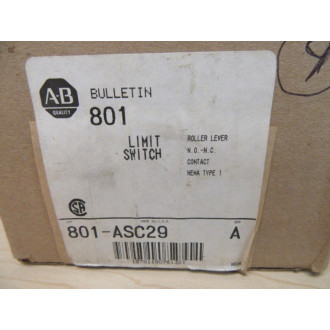 Allen Bradley 801-ASC2-9 Limit Switch wRoller Lever 801ASC29