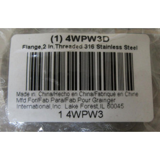 Grainger 4WPW3D Flange - New No Box