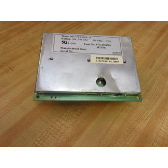 VT-1400E-15 Power Supply 500-201-1500 - Used