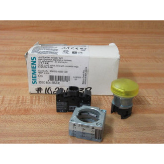 Siemens 3SB3 604-6BA30 Yellow 3SB36046BA30 3SB3400-1A & Base,Clip