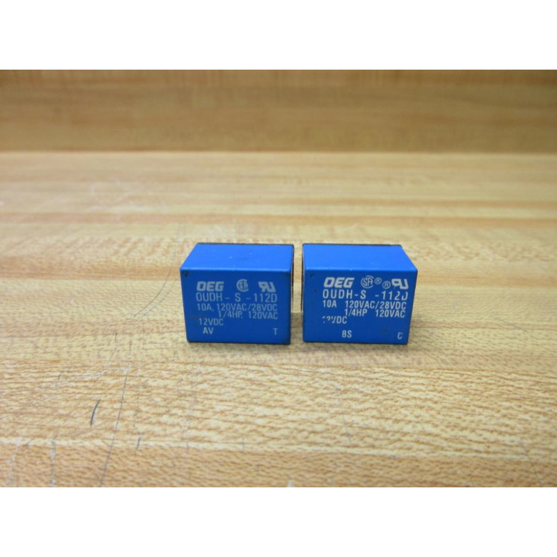 TE Connectivity OUDH-S-112D OEG Relay OUDHS112D (Pack of 2) - New No Box