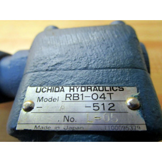 Uchida Hydraulics RB1-04T-A-512 Valve L-05 RB-04 - New No Box