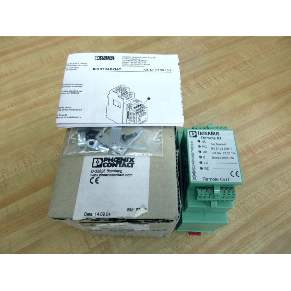 Phoenix Contact IBSST24BKM-T Bus Coupler 2750154 Phoenix Contact IBSST24BKM-T Bus Coupler 2750154