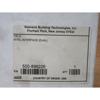 Siemens 500-896226 Tri-D Intel Interface (Dual) 500896226