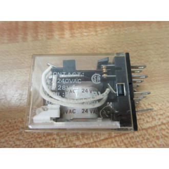 Omron MY4N Relay MY4N-24V AC Coil 24VAC (Pack of 4) - Used