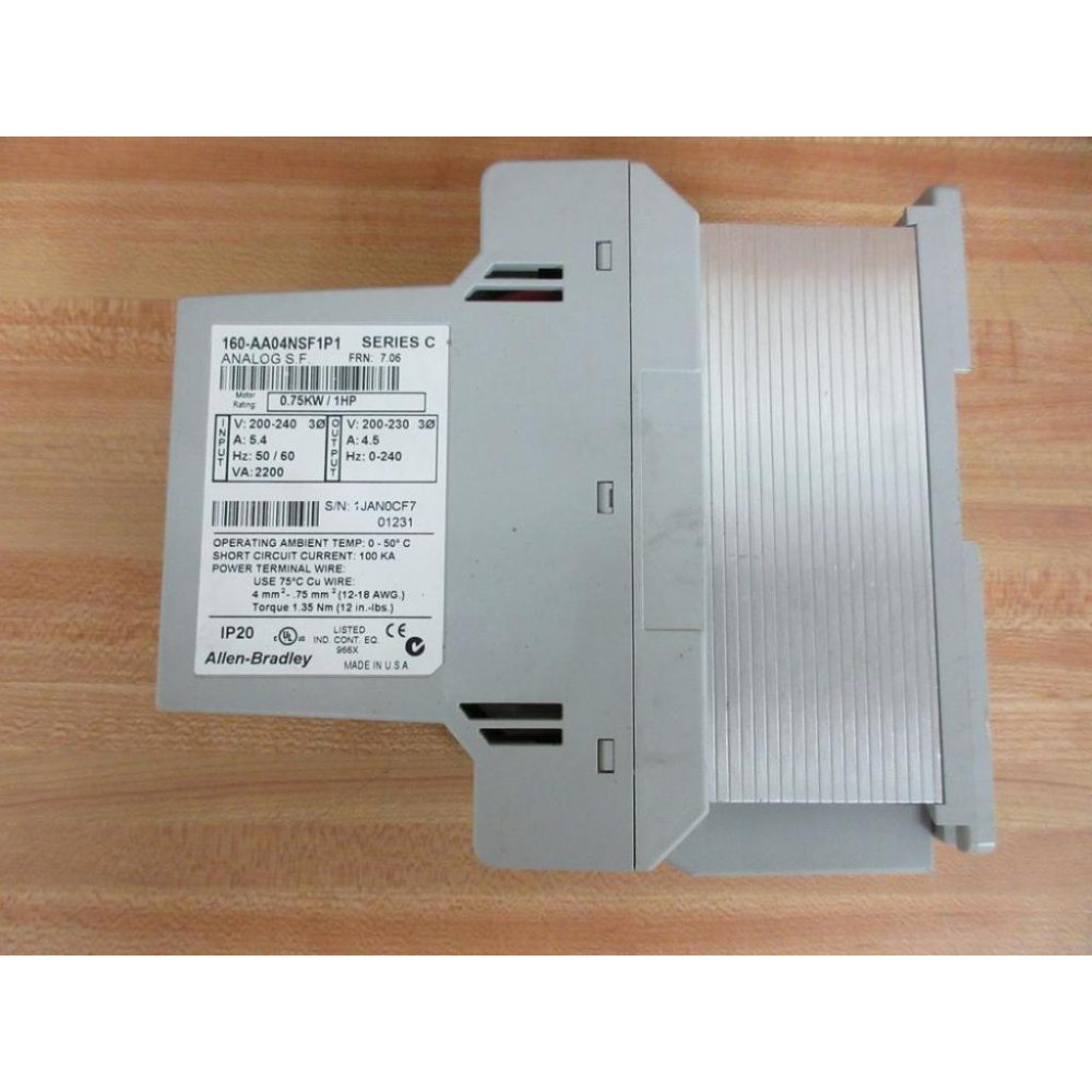 Allen Bradley 160-AA04NSF1P1 Drive 160AA04NSF1P1 Series C - Used