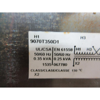 Schneider 9070T350D1 Control Transformer - Used
