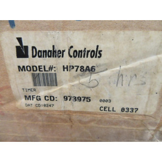 Danaher Controls HP78A6 Cycle Timer