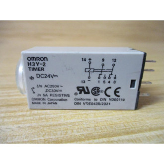 Omron H3Y-2-DC24-1S Timer Relay H3Y2DC241S - Used