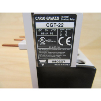 Carlo Gavazzi CGT-22-1.6 Overload Relay - New No Box