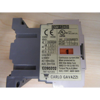 Carlo Gavazzi CGMS-12A-120-10 Magnetic Contactor - New No Box