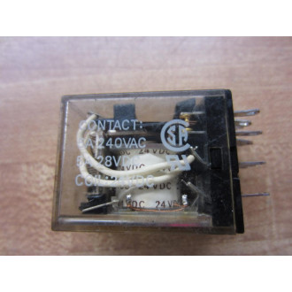 Omron MY4ZN-24V DC Relay MY4ZN24VDC Red Indicator - Used