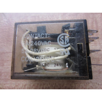 Omron MY4ZN-24V DC Relay MY4ZN24VDC Green Indicator - Used