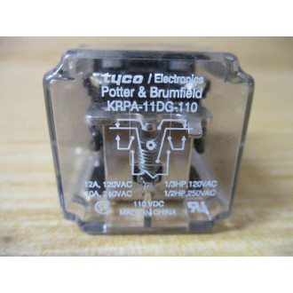 Potter & Brumfield KRPA-11DG-110V DC Relay KRPA-11DG-110VDC - Used