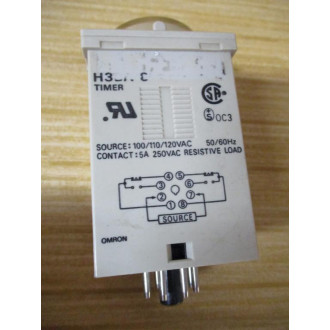 Omron H3BA-8 Timer H3BA8 0-5 Hours - Used