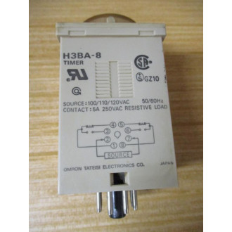 Omron H3BA-8 Timer H3BA8 0-10 Hours - Used