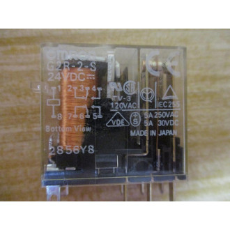 Omron G2R-2-S-24V DC Relay G2R-2-S-24VDC - Used