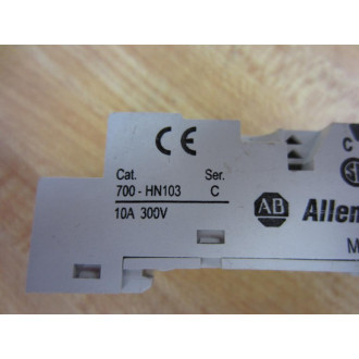 Allen Bradley 700-HN103 Relay Socket 700HN103 Gray Series C - Used