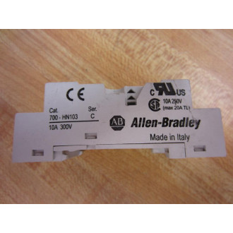 Allen Bradley 700-HN103 Relay Socket 700HN103 Gray Series C - Used