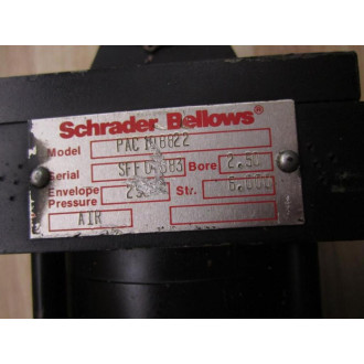 Schrader Bellows PAC-108822 Pneumatic Cylinder - Used