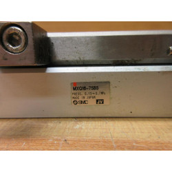 SMC MXQ16-75BS Guided Cylinder MXQ1675BS - Used