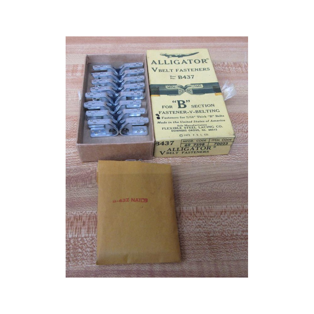 Flexible Steel Lacing B437 V Belt Fasteners 70023 (Pack of 8)