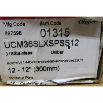 ClipperFlexco UCM36SLXSPSS12 Belt Fastner 01315 (Pack of 12)