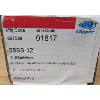 ClipperFlexco 25SS12 Unibar Fastner 01817 (Pack of 12)