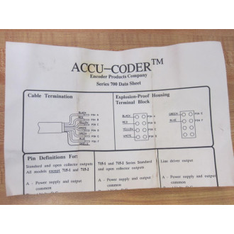 Accu-Coder 711-S Incremental Shaft Encoder 711S