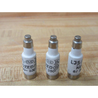 Vollschutz LJS 6A 380VAC 250VDC Neozed Fuse LJS6380250 (Pack of 3) - New No Box