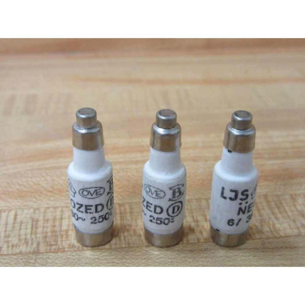 Vollschutz LJS 6A 380VAC 250VDC Neozed Fuse LJS6380250 (Pack of 3) - New No Box
