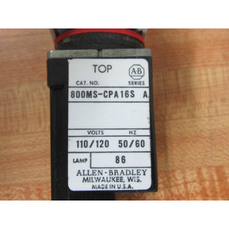 Allen Bradley 800MS-CPA16S Operator For Pushbutton 800MSCPA16S (Pack of 2) - Used