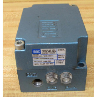 Mac Valves PPC5C-AAA-FGAB-DBD-F0 Valve PPC5CAAAFGABDBDF0 - Used
