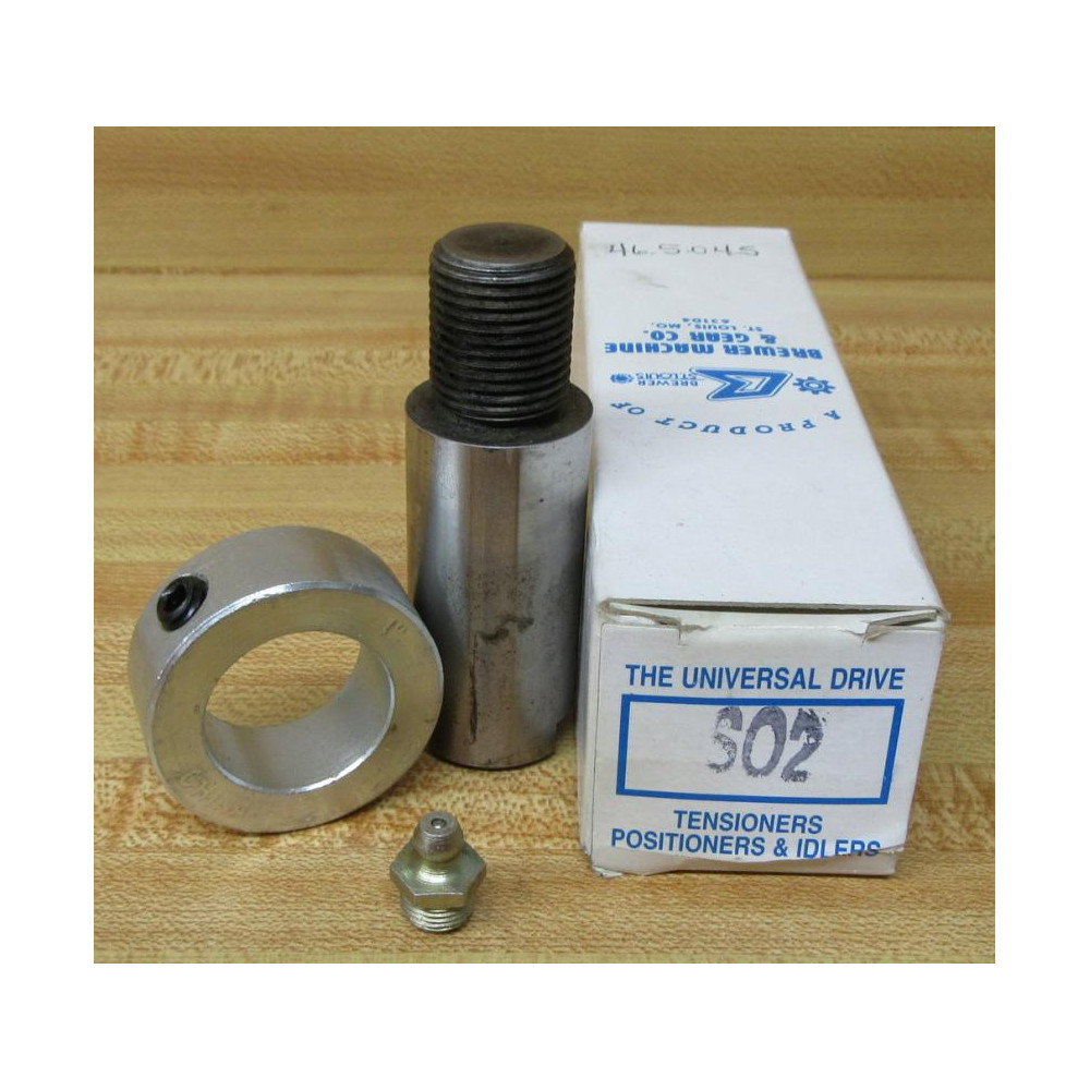 Brewer Machine & Gear SO2 Idler Shaft WSet Collar S02