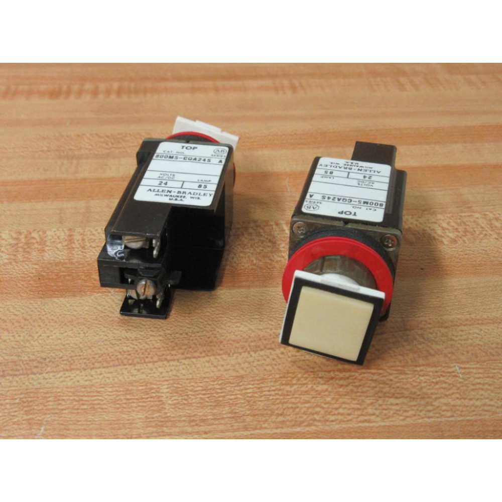 Allen Bradley 800MS-CQA24S Pushbutton Operator 800MSCQA24S (Pack of 2) - Used