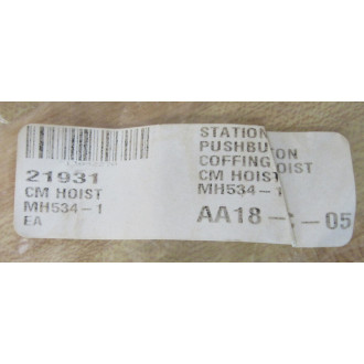 CM Hoist MH534-1 Pushbutton Station MH5341 W Extra Housing