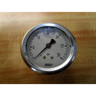 Wika 0-30PSI 2" Gauge 030PSI NPT Thread 14" - New No Box