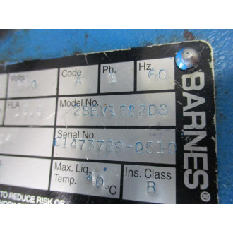 Barnes 2SEV1522DS Submersible Sewage Ejector Pump 107914 - New No Box