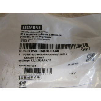 Siemens 3SU1050-0AB20-0AA0 Push Button Switch