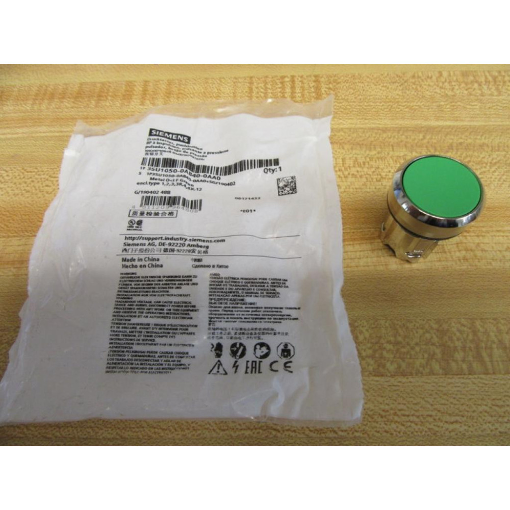 Siemens 3SU1050-0AB40-0AA0 Green 3SU10500AB400AA0