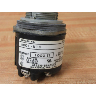 Allen Bradley 800T-U13 Potentiometer 800TU13 WO Cap - New No Box