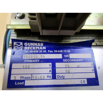 Gunnar Beckman 3DGR30.24 Transformer 3DGR3024 - Used