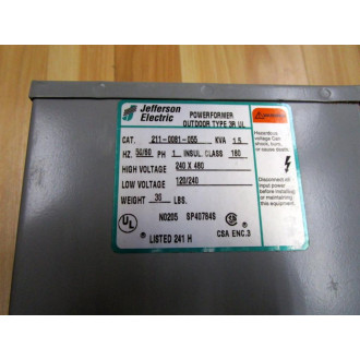 Jefferson Electric 211-0081-055 Transformer 2110081055