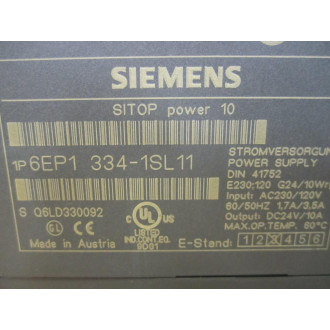 Siemens 6EP1334-1SL11 SITOP Power 10 Power Supply - Used