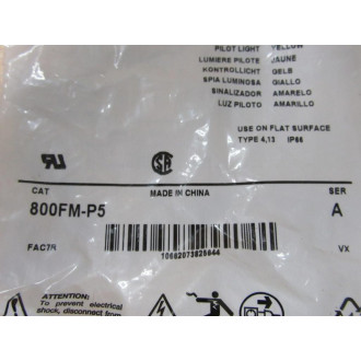 Allen Bradley 800FM-P5 Pilot Light 800FMP5 Allen Bradley 800FM-P5 Pilot Light 800FMP5