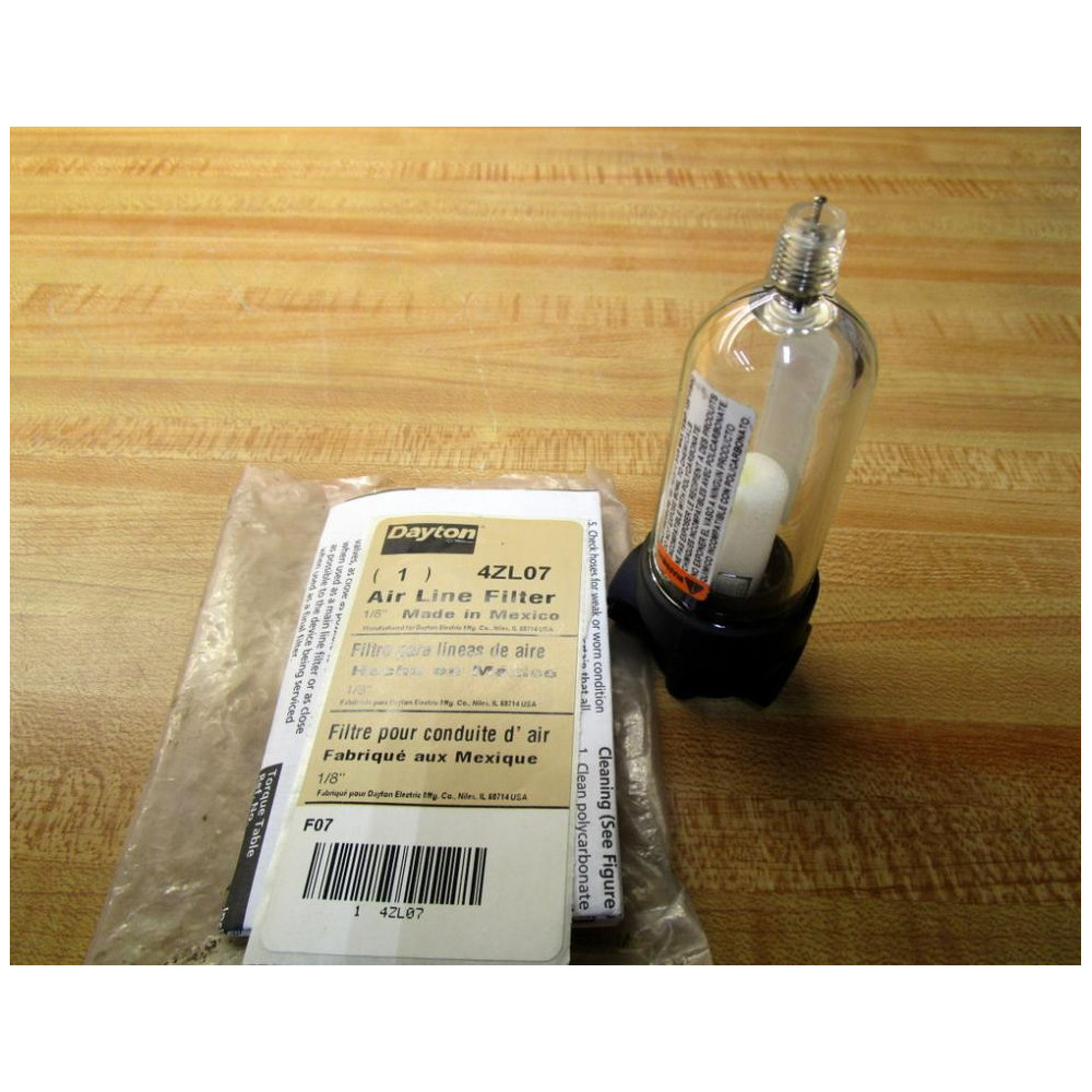 Dayton 4ZL07 Pneumatic Air Line Filter