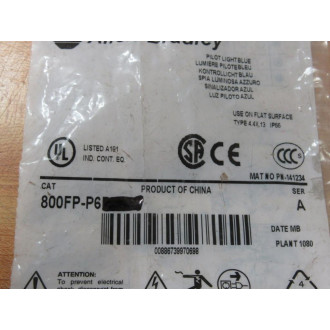 Allen Bradley 800FP-P6 Pilot Light 800FPP6