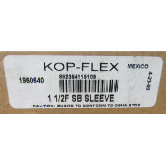 Kop-Flex 1960640 Flanged Sleeve 1-12F SB