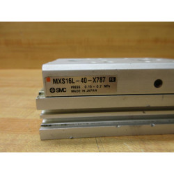 SMC MXS16L-40-X787 Air Slide Table Cylinder - Used